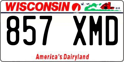 WI license plate 857XMD