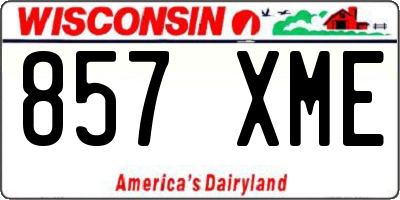 WI license plate 857XME