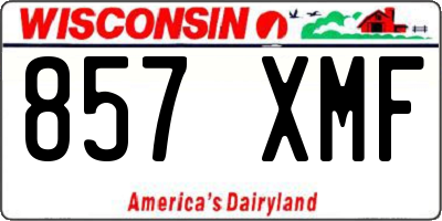 WI license plate 857XMF