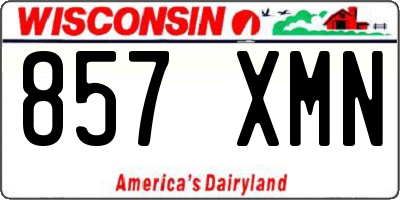 WI license plate 857XMN