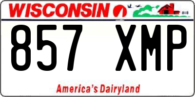 WI license plate 857XMP