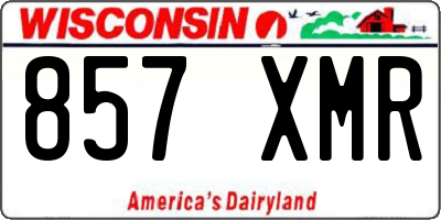 WI license plate 857XMR