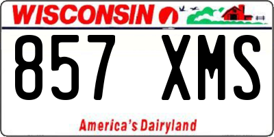 WI license plate 857XMS