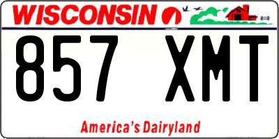 WI license plate 857XMT