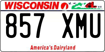 WI license plate 857XMU