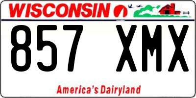 WI license plate 857XMX