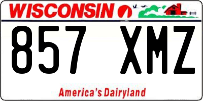 WI license plate 857XMZ