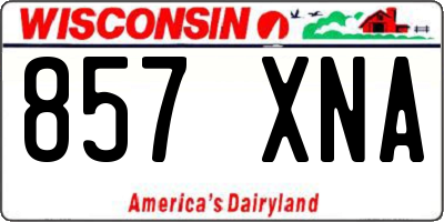 WI license plate 857XNA