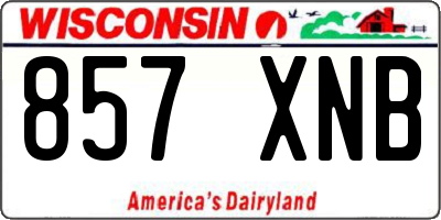 WI license plate 857XNB
