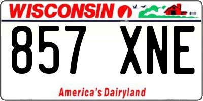 WI license plate 857XNE