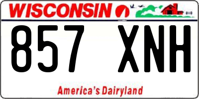 WI license plate 857XNH
