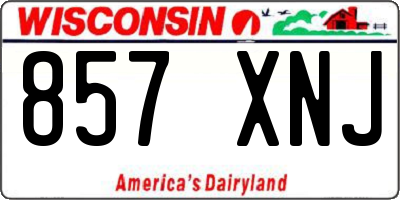 WI license plate 857XNJ