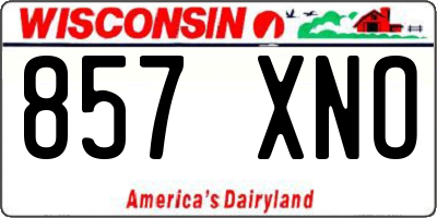 WI license plate 857XNO