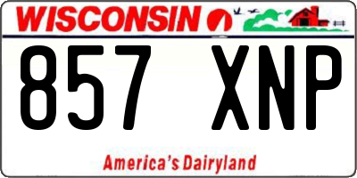 WI license plate 857XNP
