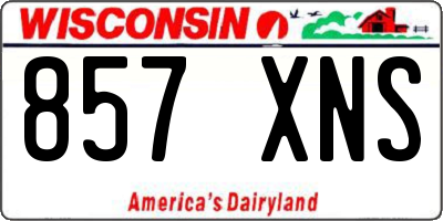 WI license plate 857XNS