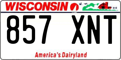 WI license plate 857XNT
