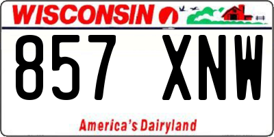 WI license plate 857XNW