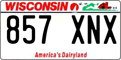 WI license plate 857XNX