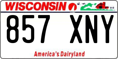 WI license plate 857XNY