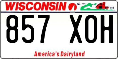 WI license plate 857XOH