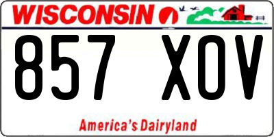 WI license plate 857XOV