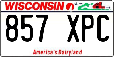 WI license plate 857XPC