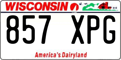 WI license plate 857XPG