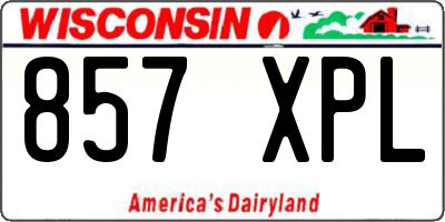 WI license plate 857XPL