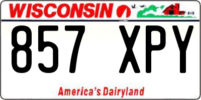 WI license plate 857XPY