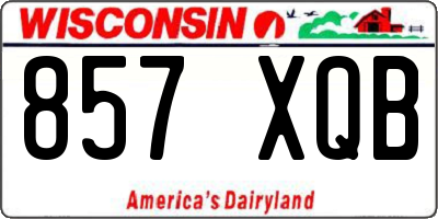 WI license plate 857XQB