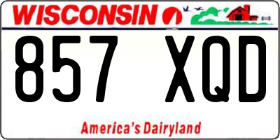WI license plate 857XQD