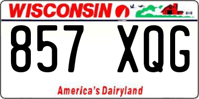 WI license plate 857XQG
