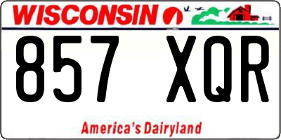 WI license plate 857XQR