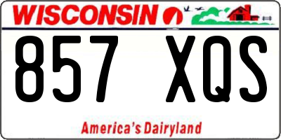 WI license plate 857XQS