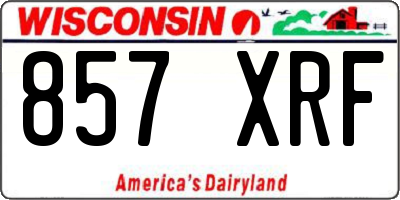 WI license plate 857XRF