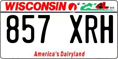 WI license plate 857XRH