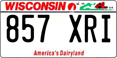WI license plate 857XRI