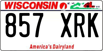 WI license plate 857XRK