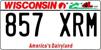 WI license plate 857XRM