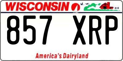 WI license plate 857XRP