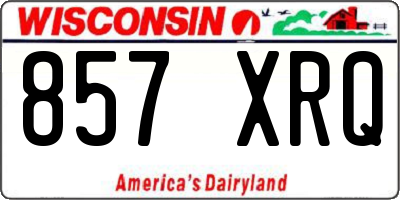 WI license plate 857XRQ