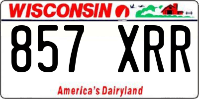 WI license plate 857XRR
