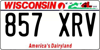 WI license plate 857XRV
