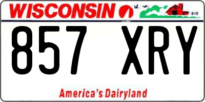 WI license plate 857XRY