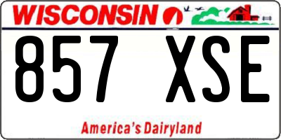 WI license plate 857XSE