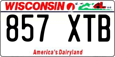 WI license plate 857XTB