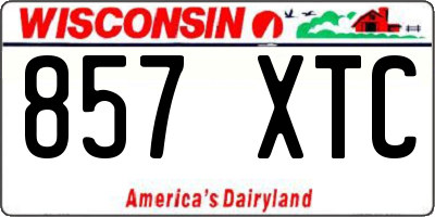 WI license plate 857XTC