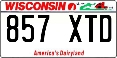 WI license plate 857XTD