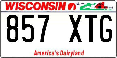 WI license plate 857XTG