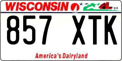 WI license plate 857XTK